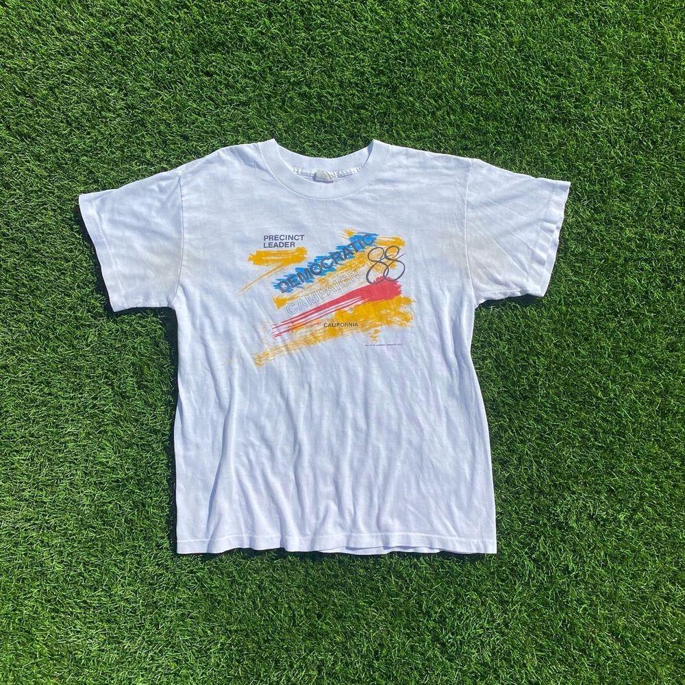 1988 Vintage California Democrat Party Single Stitch Tee M Medium Men’s - Picture 2 of 5